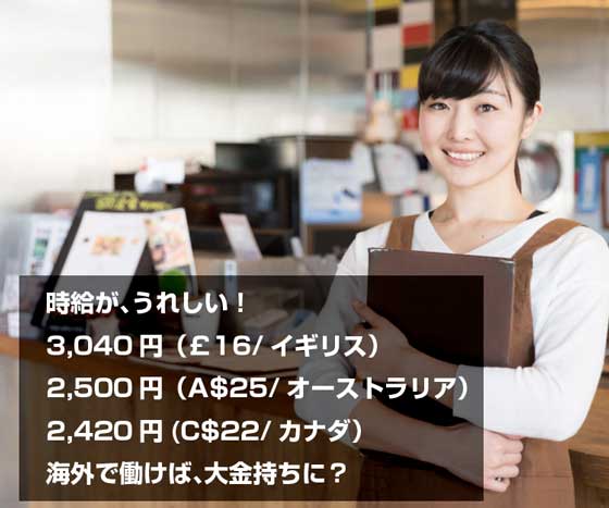 外国でアルバイト